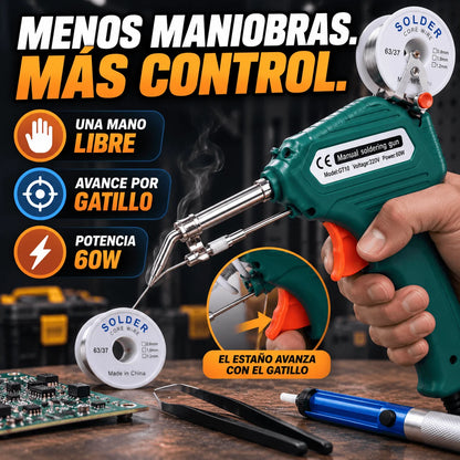 Kit Soldador Electrónico 60W — Deja de Hacer Malabares para Soldar