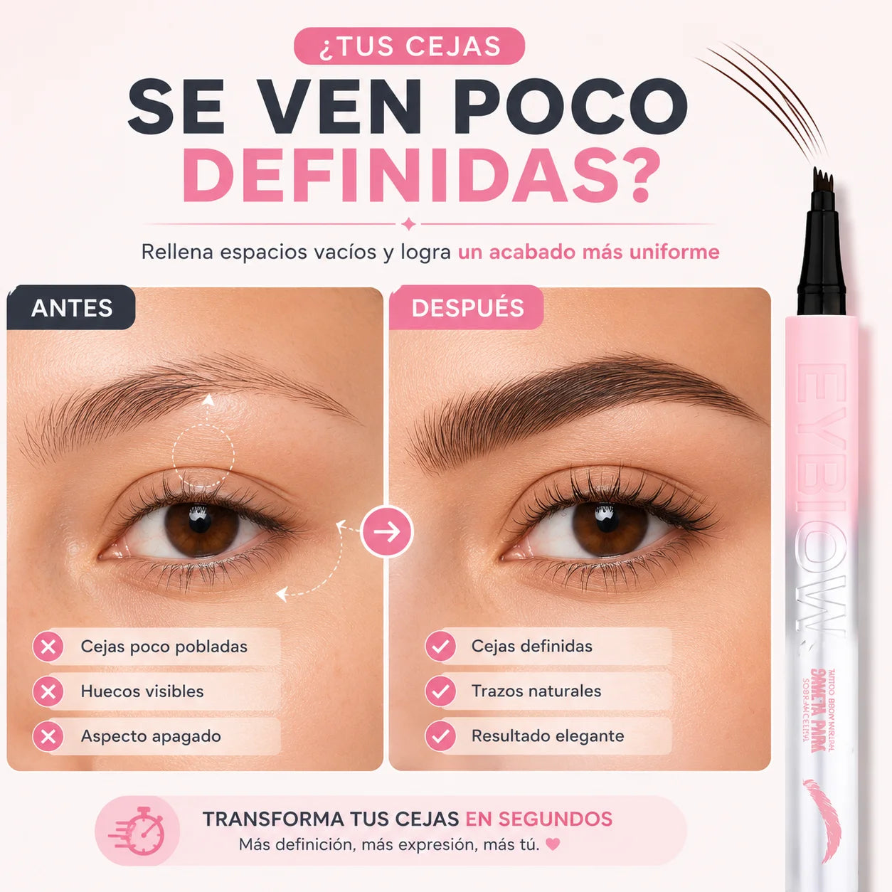 GlamBrow 3D - Lápiz Microblading Delineador de Cejas