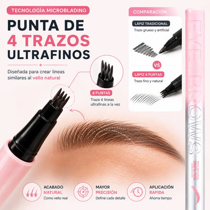 GlamBrow 3D - Lápiz Microblading Delineador de Cejas