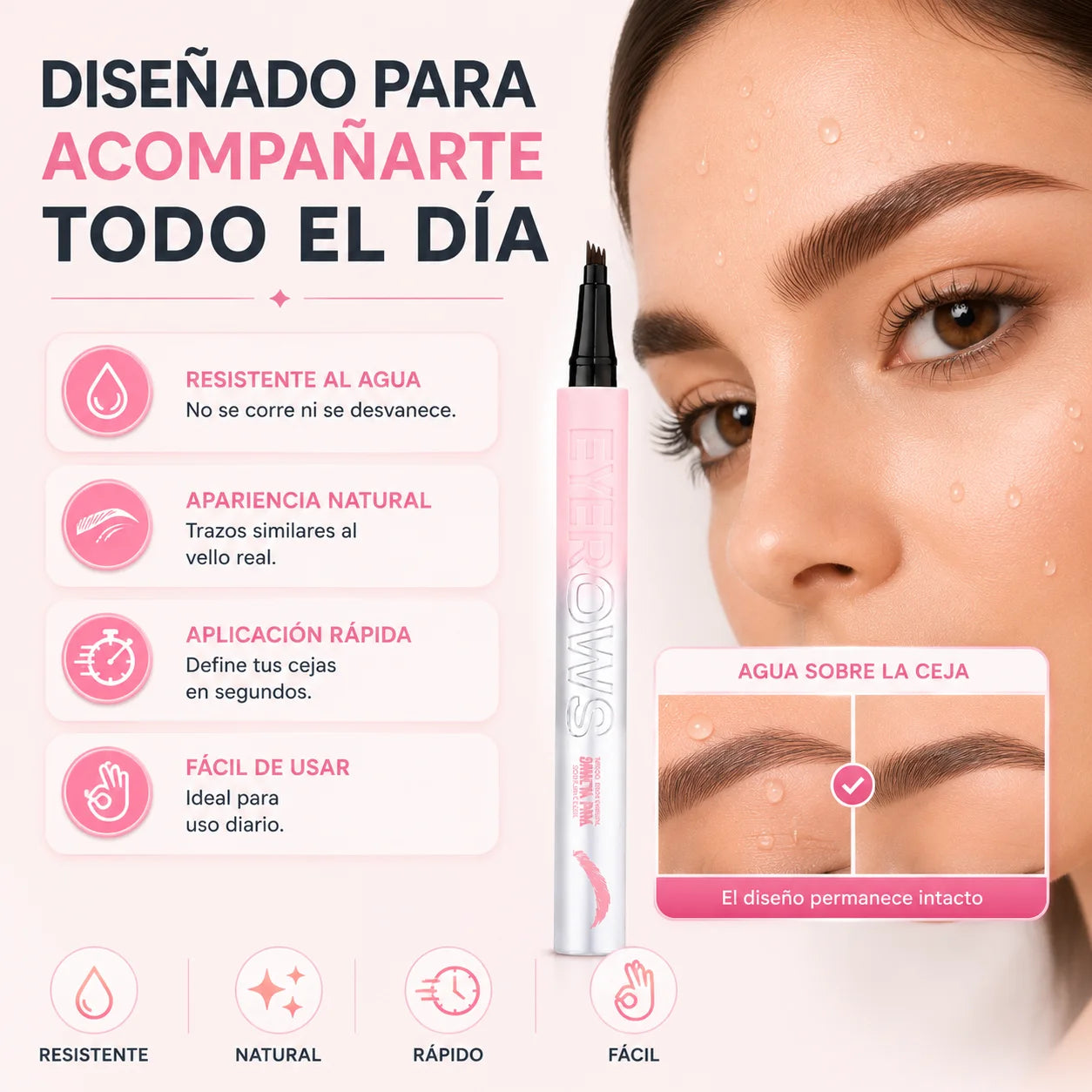 GlamBrow 3D - Lápiz Microblading Delineador de Cejas