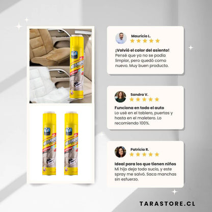 Limpiador Profesional de Tapiz y Plástico Para Auto 2x1