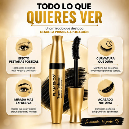 Pack 2 Máscaras de Pestañas Waterproof Super Volumen — Dura Todo el Día Sin Retoques