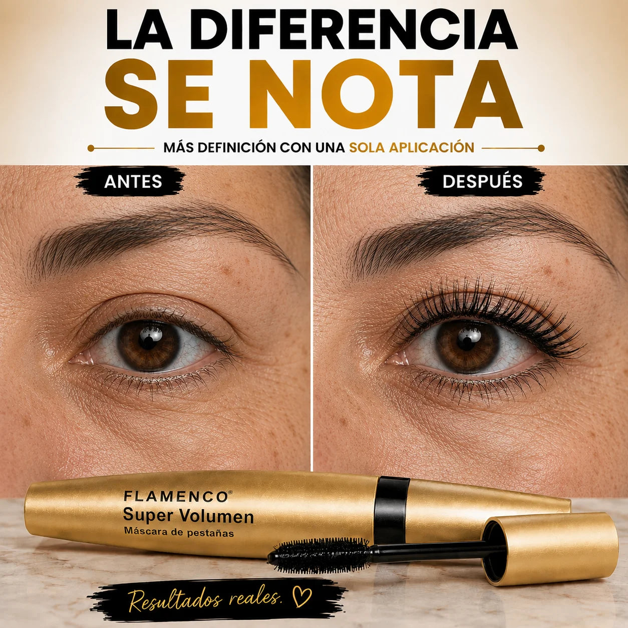 Pack 2 Máscaras de Pestañas Waterproof Super Volumen — Dura Todo el Día Sin Retoques