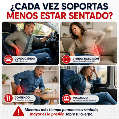 Pack 2 Cojines Ortopédicos de Gel — Alivia Cadera, Coxis y Lumbar en Cualquier Asiento