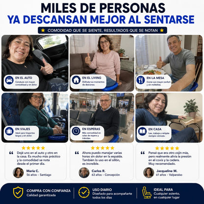 Pack 2 Cojines Ortopédicos de Gel — Alivia Cadera, Coxis y Lumbar en Cualquier Asiento