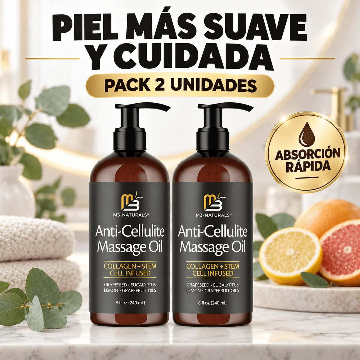 Pack 2 Aceites Masaje Corporal Reafirma