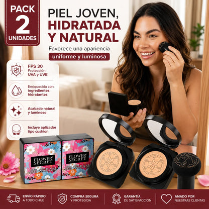 Base de maquillaje Piel Joven, Hidratada y Natural - Pack 2 Un