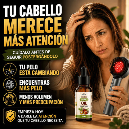 Pack Crecimiento Capilar - Cepillo Masajeador Infrarojo + Aceite de Batana
