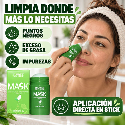 Mascarilla Stick de Té Verde — Limpieza Profunda Donde los Puntos Negros se Notan | Promo 2x1