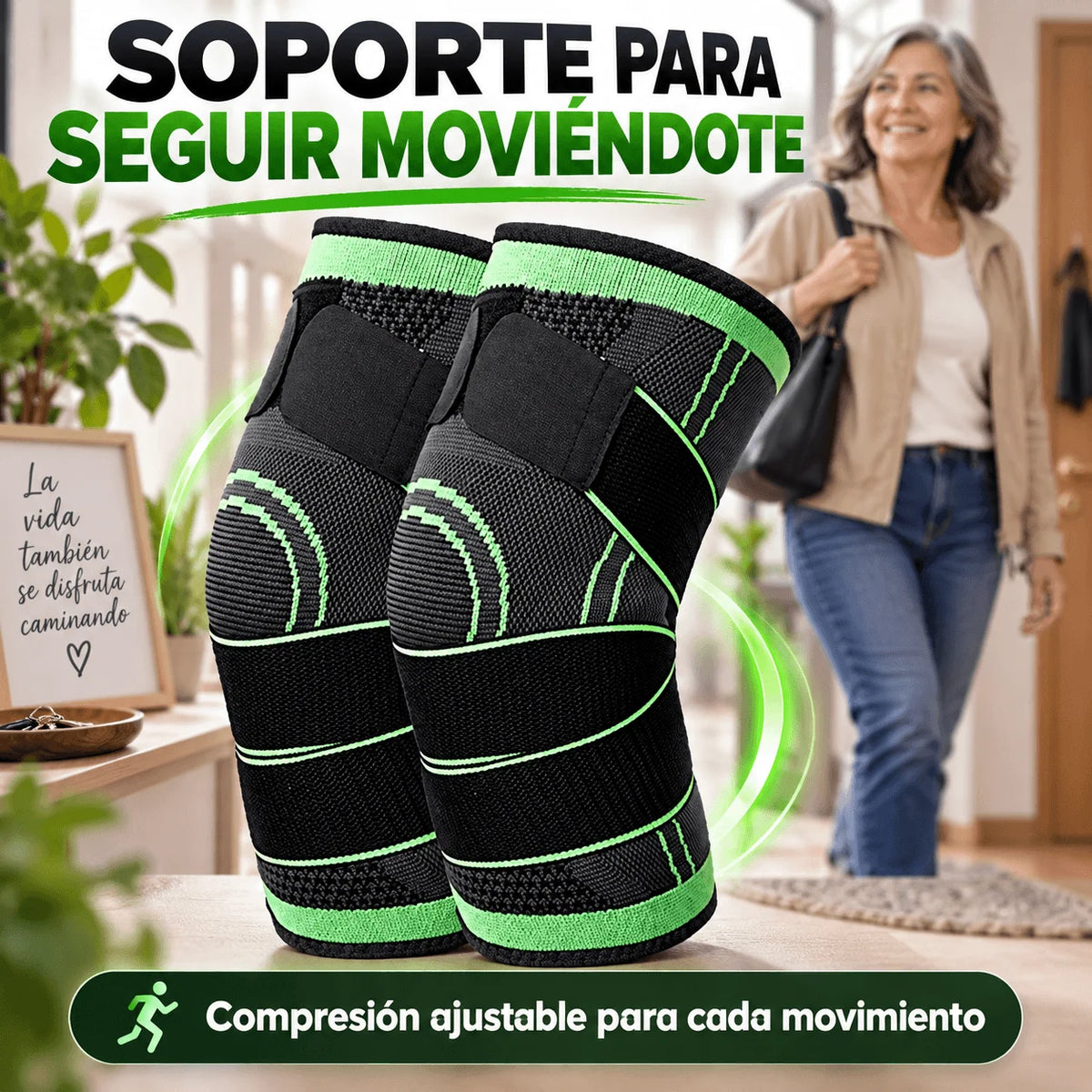 Pack 2 Rodilleras de Compresión Ajustable - Alivio y Soporte en Cada Movimiento