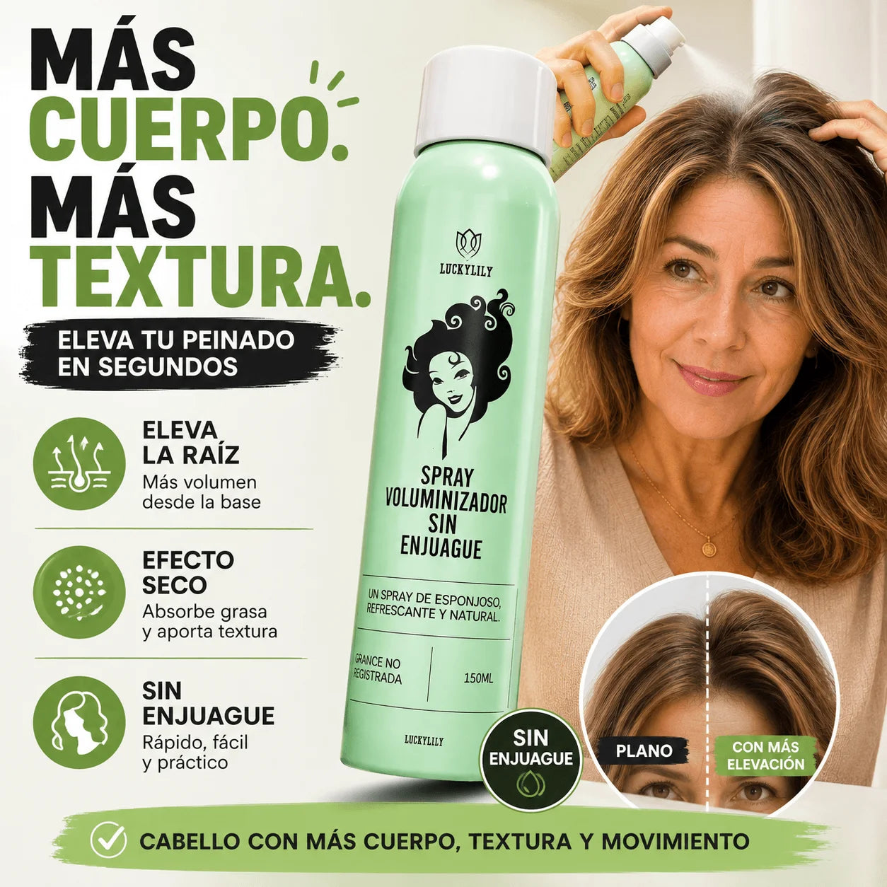 Pack 2 Spray Voluminizador - Disfruta Tu Cabello Con Más Textura y Elevación Natural