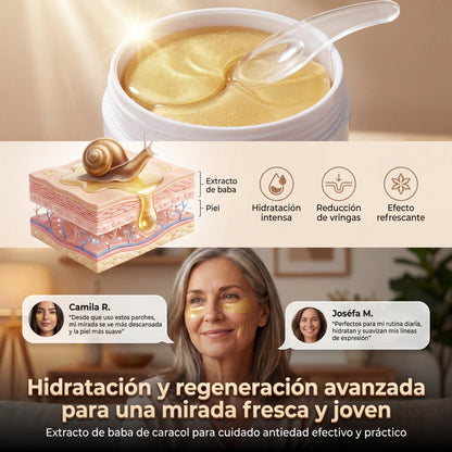 Mascarilla De Caracol Para Ojos 60 Unidades - Elimina esas bolsitas bajo los ojos
