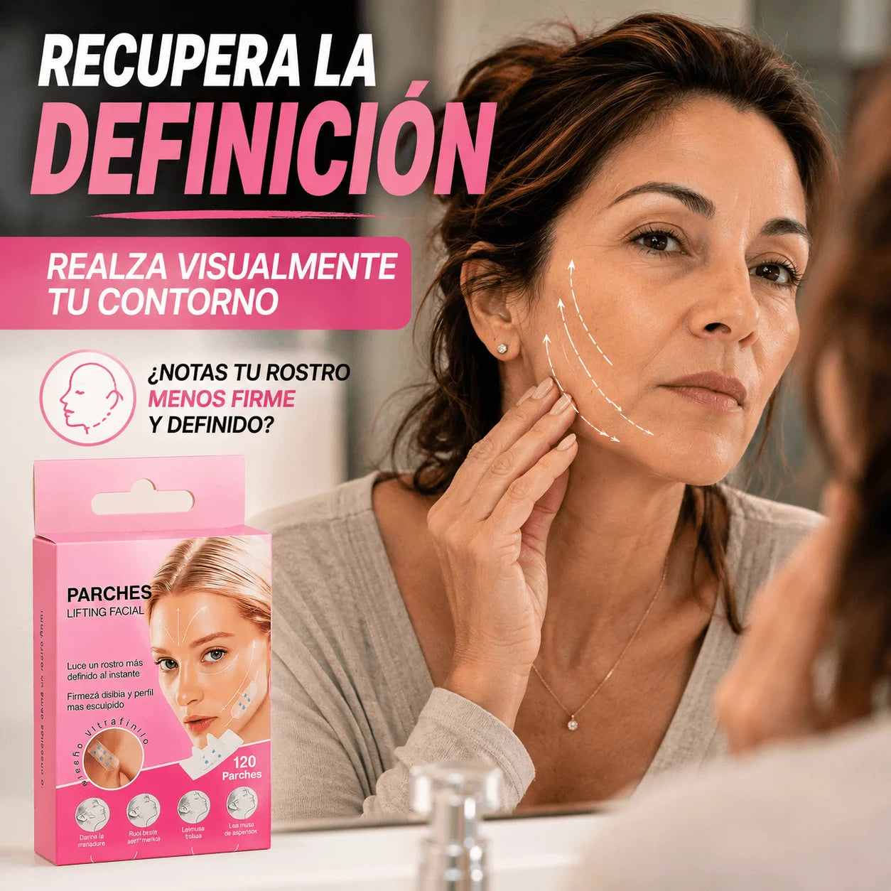 Parches Faciales Efecto Lifting - Olvídate de las Líneas de Expresión