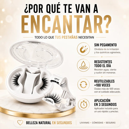 LASHVIEW — Pestañas Magnéticas Reutilizables, Sin Pegamento