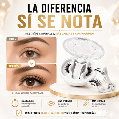 LASHVIEW — Pestañas Magnéticas Reutilizables, Sin Pegamento