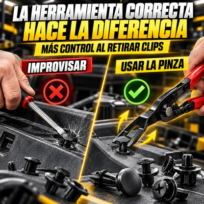 Pinzas Profesionales Extracción Remaches, Molduras y Mangueras Automotrices