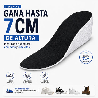 Plantilla Aumenta Altura +7cm — Discreta, Cómoda y Sin que Nadie lo Note