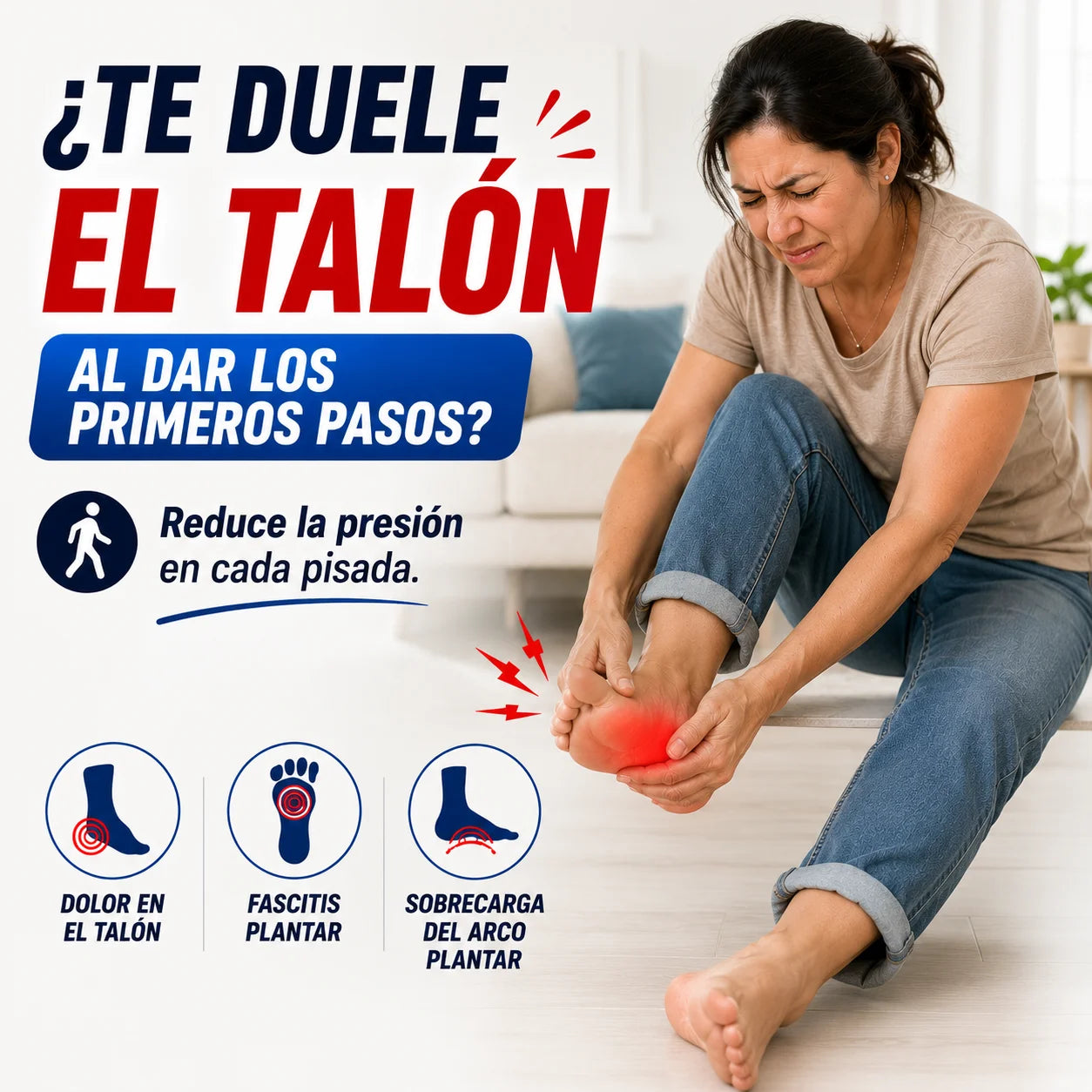Plantilla Ortopédica de Gel para Fascitis — Camina Sin Miedo al Dolor Promo 2x1