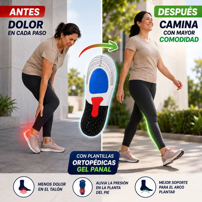 Plantilla Ortopédica de Gel para Fascitis — Camina Sin Miedo al Dolor Promo 2x1