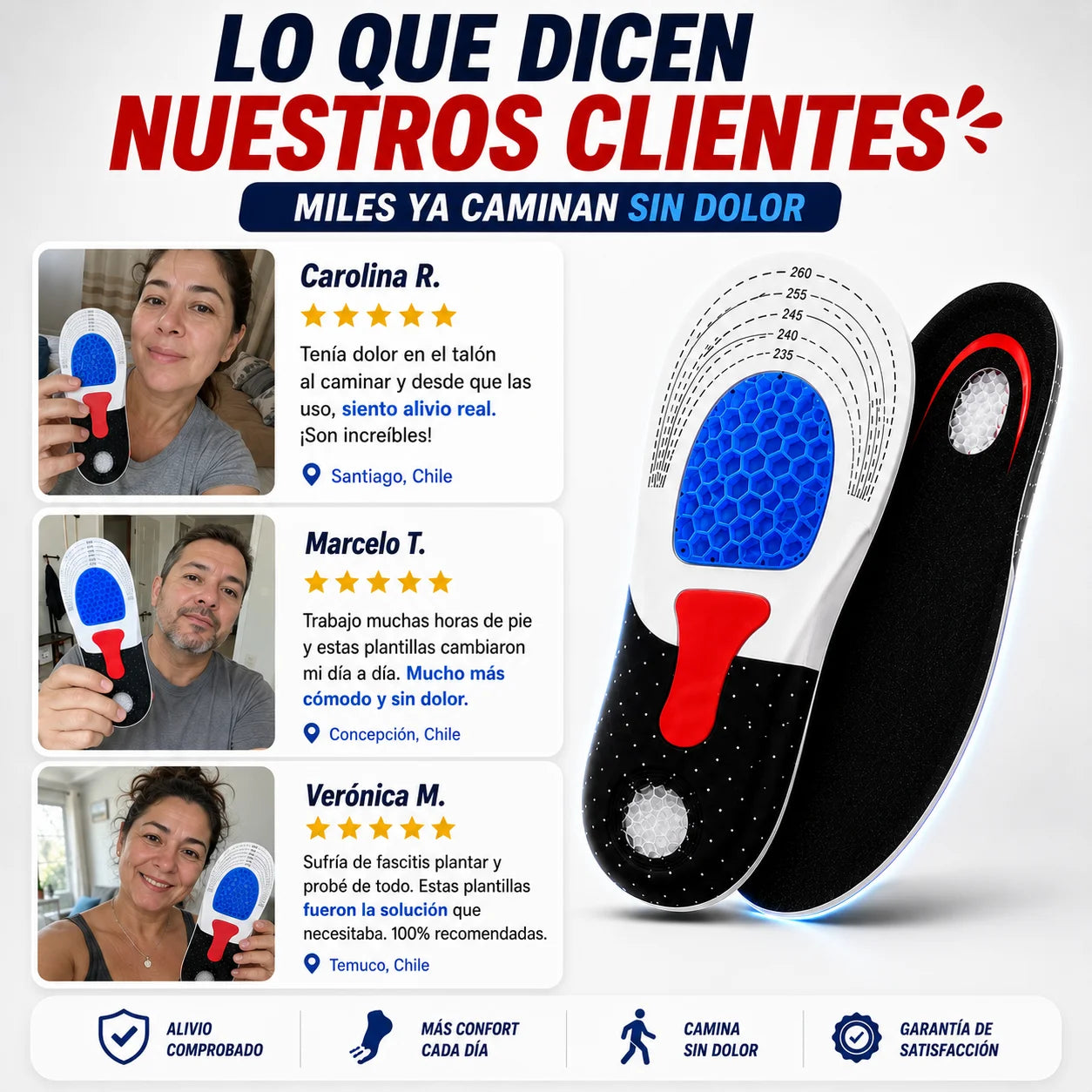 Plantilla Ortopédica de Gel para Fascitis — Camina Sin Miedo al Dolor Promo 2x1