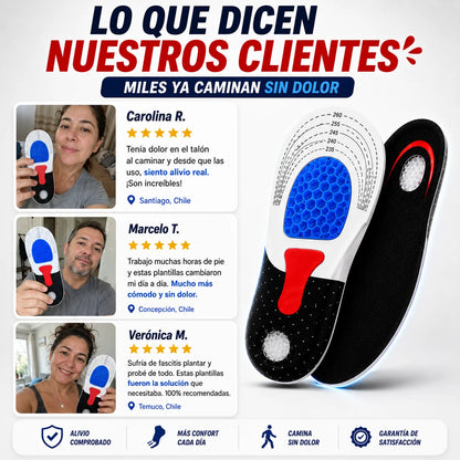 Plantilla Ortopédica de Gel para Fascitis — Camina Sin Miedo al Dolor Promo 2x1