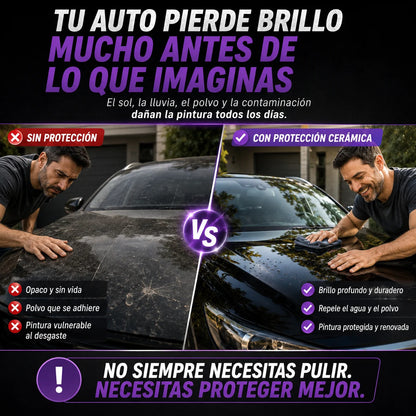 Protector Auto 3 En 1 Cera Cerámica Spray — Brillo Detailing en Minutos Pack 2 Botellas