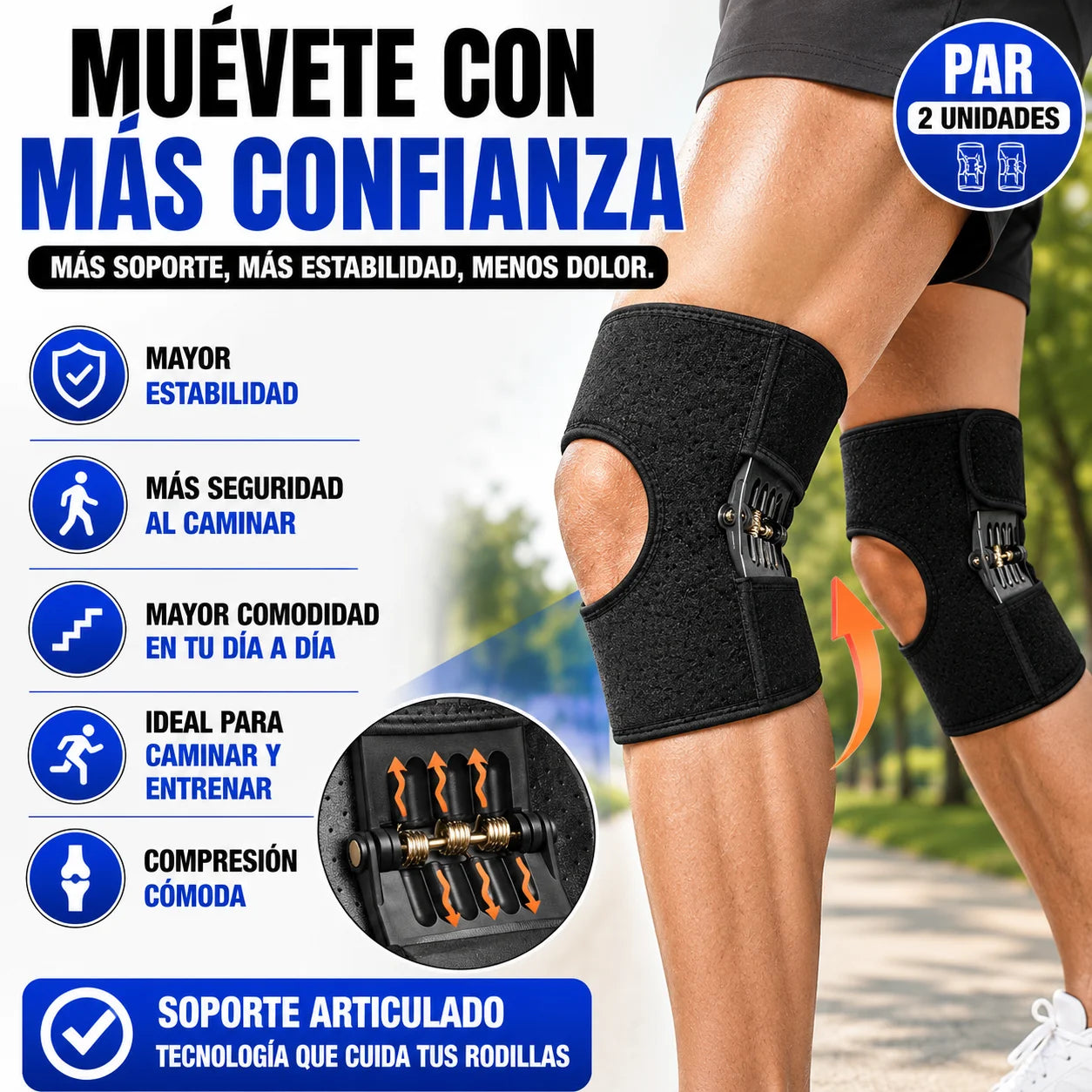 Par Rodillera Neo Motion — Camina Sin Dolor y Sin Miedo a Caerte