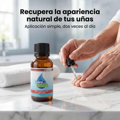 SaniNails Formula Natural Para el Cuidado diario de uñas dañadas