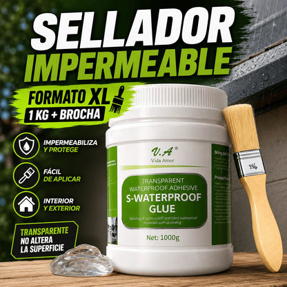 Sellador Impermeable XL 1kg + Brocha — Esa Filtración No Va a Esperar Más