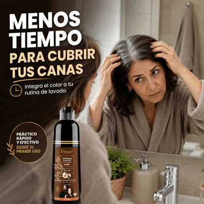 Shampoo Cubre Canas — Sin Raíces Visibles, Sin Complicaciones