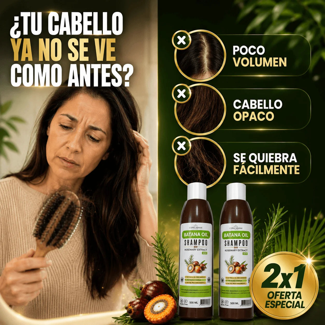 Pack 2 Champú Batana  — Fortalece el Cabello Debilitado Desde el Primer Lavado