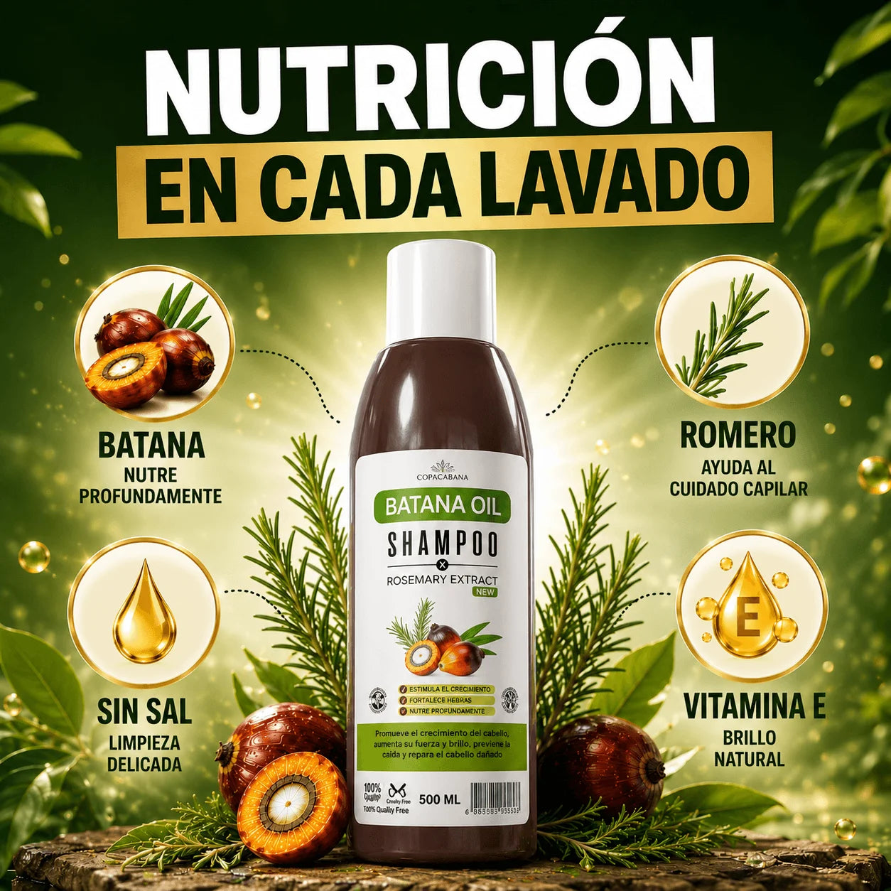 Pack 2 Champú Batana  — Fortalece el Cabello Debilitado Desde el Primer Lavado