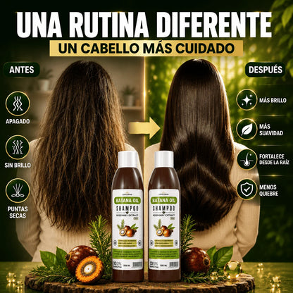 Pack 2 Champú Batana  — Fortalece el Cabello Debilitado Desde el Primer Lavado
