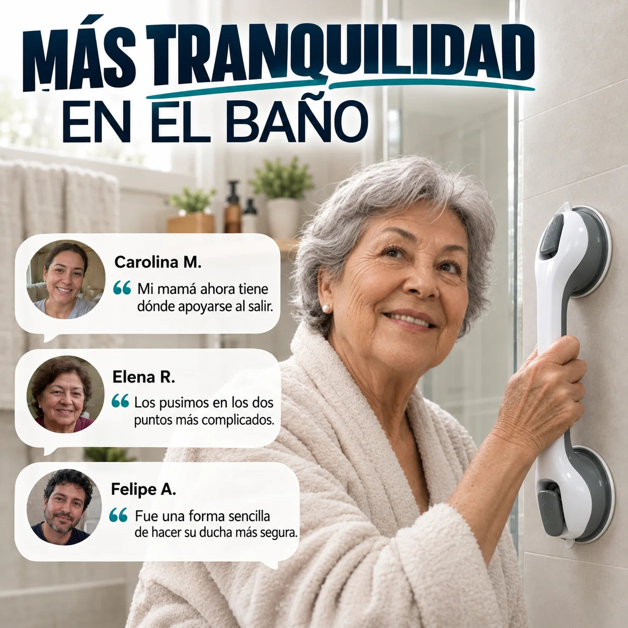 Pack 2 Soportes Antideslizantes De Ducha - Evita Caídas Que Cambian Vidas