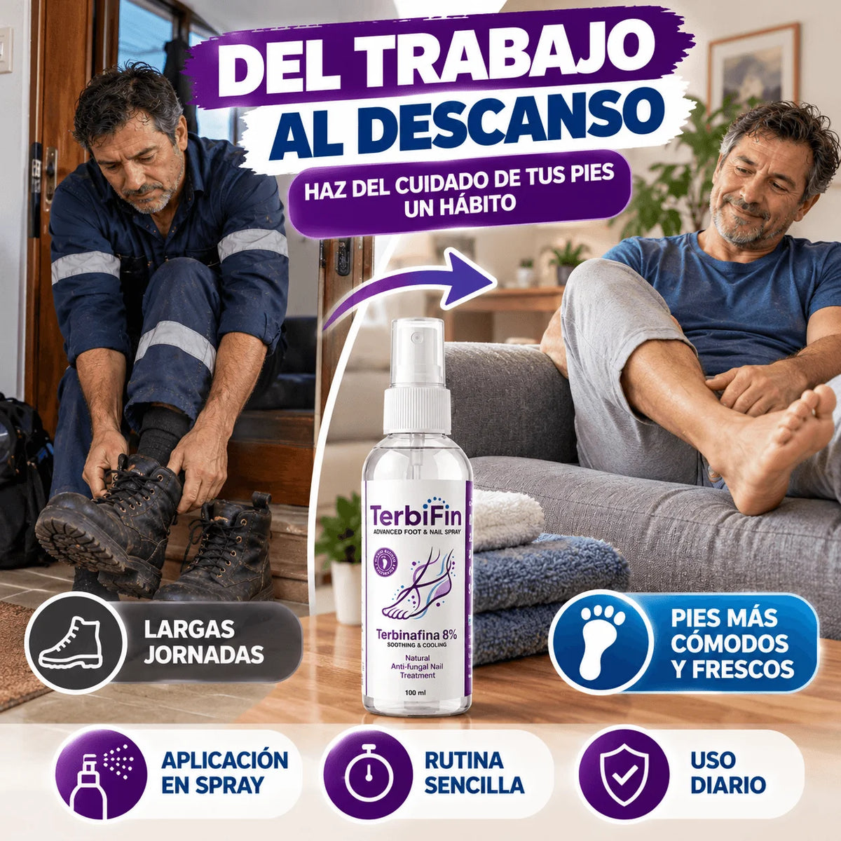 Spray para el Cuidado de Pies y Uñas TerbiFin 100 ml — Tus Pies También Merecen Descansar