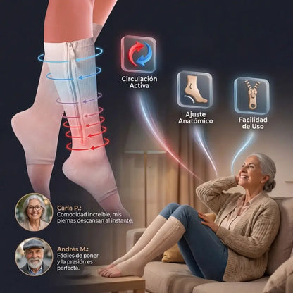 Vital Socks Medias De Compresión Cierre Promo 3 Pares - Hinchazón, pesadez, hormigueo, várices