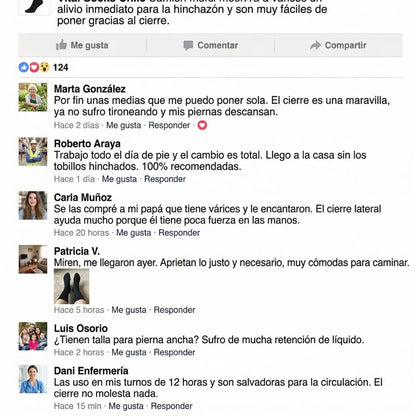 Vital Socks Medias De Compresión Cierre Promo 3 Pares - Hinchazón, pesadez, hormigueo, várices