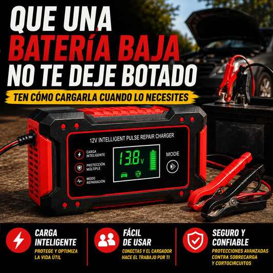 Cargador Reparador de Batería para Auto — Que una Batería Baja No te Deje Botado