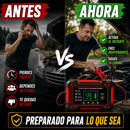 Cargador Reparador de Batería para Auto — Que una Batería Baja No te Deje Botado
