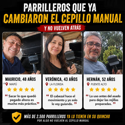 Cepillo Eléctrico Limpia Parrillas - No Empieces Restregando