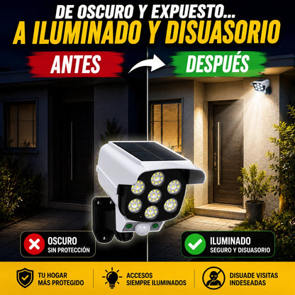 Promo 2 Foco Solar Disuasorio Tipo Cámara — Protege tu Hogar Sin Pagar de Más